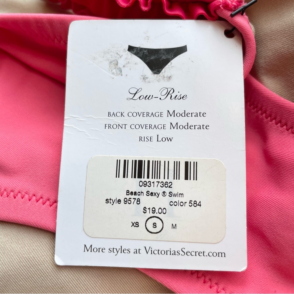 Victoria’s Secret Swim Pink Low Rise Ruffled Bikini Bottom - S NWT - Picture 4 of 6